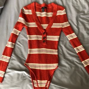 Forever 21 stripped bodysuit